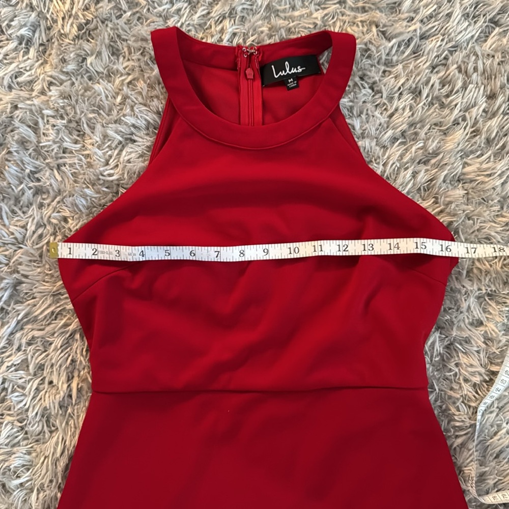 Lulus Mamacita Burgundy Halter Skater Dress - Picture 4 of 7